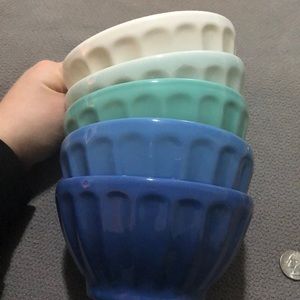 Set of 5 Anthropologie latte bowls